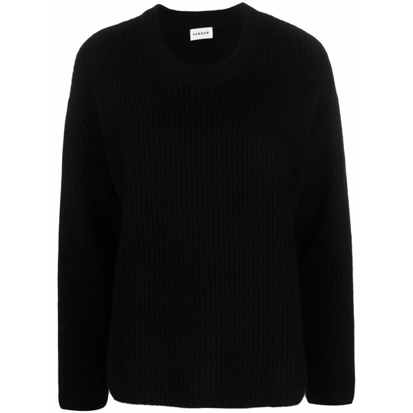パロッシュ レディース 編み物\u0026スウェーター アウター Ribbed-knit cashmere sweatshirt Black