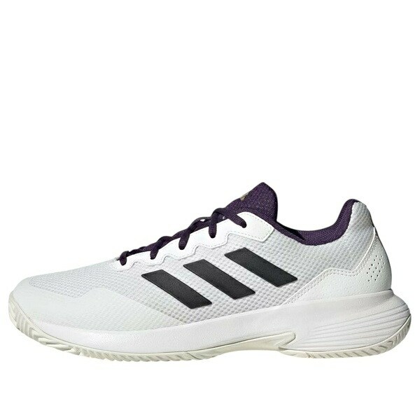 adidas アディダス メンズ スニーカー 【adidas GameCourt 2.0 'White Black Aurora Plum' JS1949】 サイズ US_M_4.5｜asty