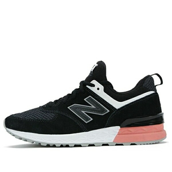 New Balance ニューバランス メンズ スニーカー 【New Balance 574 Series Black Pink MS574STK】 サイズ US_M_4|asty