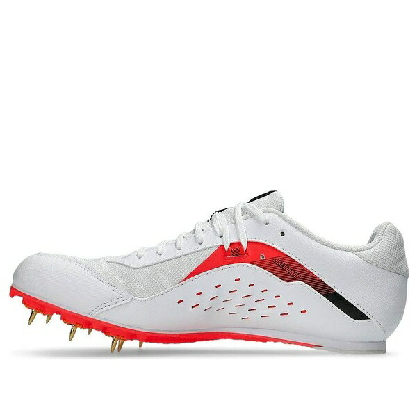 ASICS アシックス メンズ スニーカー 【ASICS Effort 14 Track Fields Spike 'White Red' 1093A264-100】 サイズ US_6.5(24.5cm)｜asty