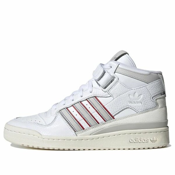 adidas アディダス メンズ スニーカー 【adidas Originals Forum Mid Shoes 'Cloud White / Grey One' H03434】 サイズ US_9.5(27.5cm)｜asty
