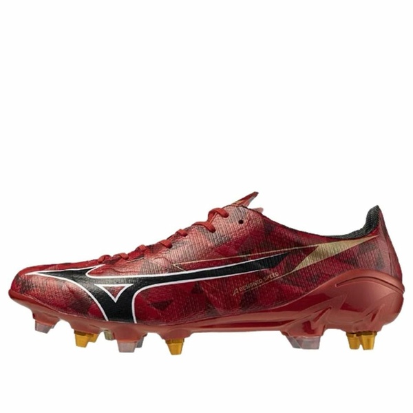 Mizuno ミズノ メンズ スニーカー 【Mizuno Alpha II Japan Mix Interchangeable Studs 'Ruby Red Black' P1GC256060】 サイズ US_8.5(26.5cm)｜asty