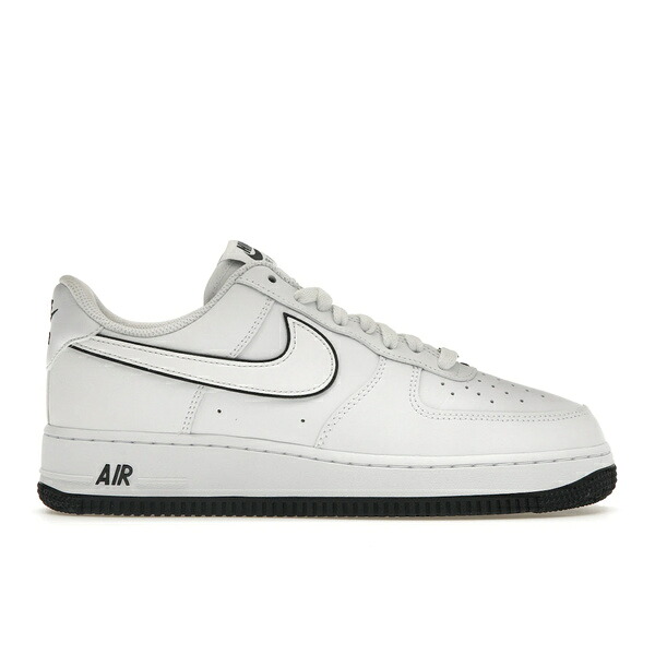 Nike ナイキ メンズ スニーカー  【Nike Air Force 1 \u002707 Low White Black Outline Swoosh】  大きさ US_9(27.0珊) White/White/Black