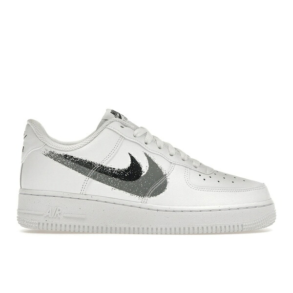 Nike ナイキ メンズ スニーカー  【Nike Air Force 1 Low \u002707 Spray Paint Swoosh White Black Grey】  大きさ US_8.5(26.5糎) White/Black-Cool Grey