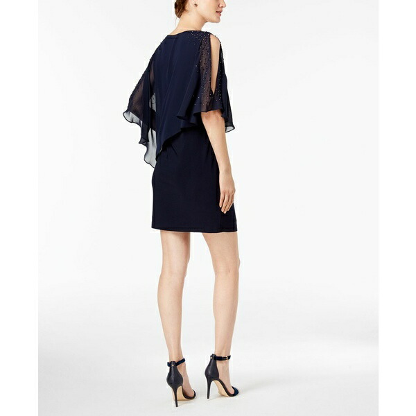 緑林シリーズ エスケープ ワンピース トップス レディース Women's Glitter Chiffon Sheath Dress  Navy/Silver 通販