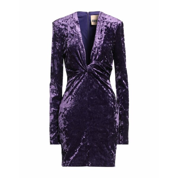 【送料無料】 アニエバイ レディース ワンピース トップス Mini dresses Purple