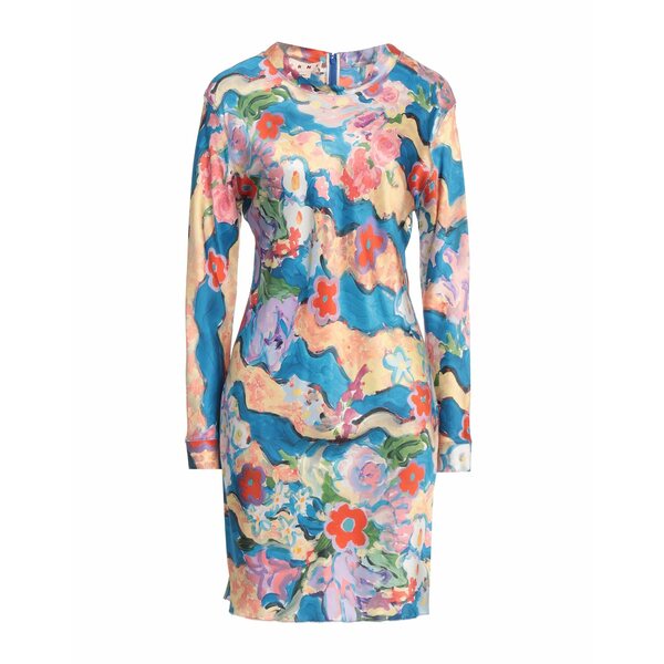 【送料無料】 マルニ レディース ワンピース トップス Mini dresses Blue|asty