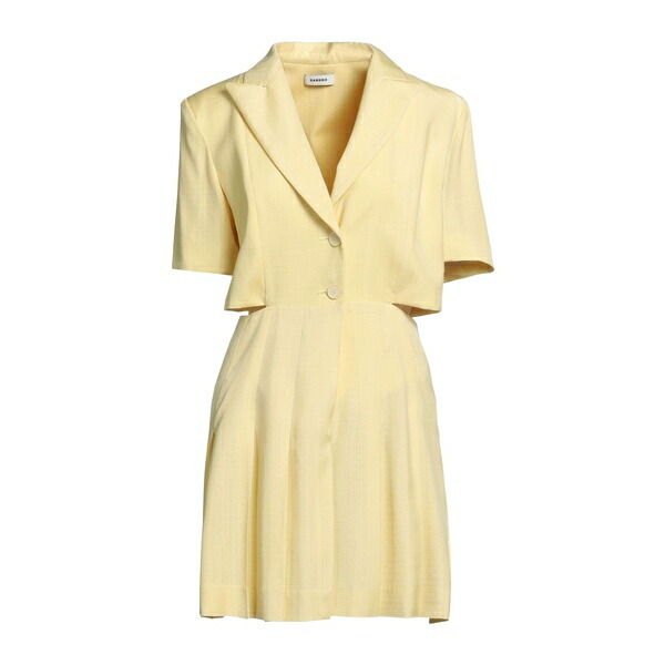 【送料無料】 サンドロ レディース ワンピース トップス Mini dresses Yellow