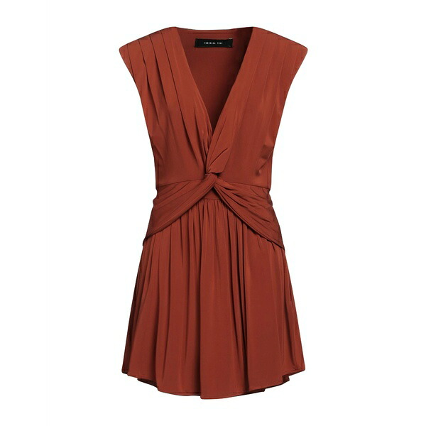 【送料無料】 フェデリカ・トシ レディース ワンピース トップス Mini dresses Brown