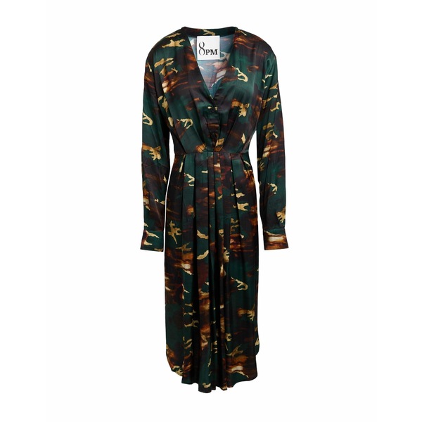 【送料無料】 エイト・ピーエム レディース ワンピース トップス Mini dresses Green|asty