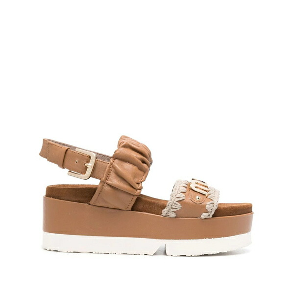 35598円 6周年記念イベントが モウ レディース サンダル シューズ Japanese プラットフォーム brown cream white