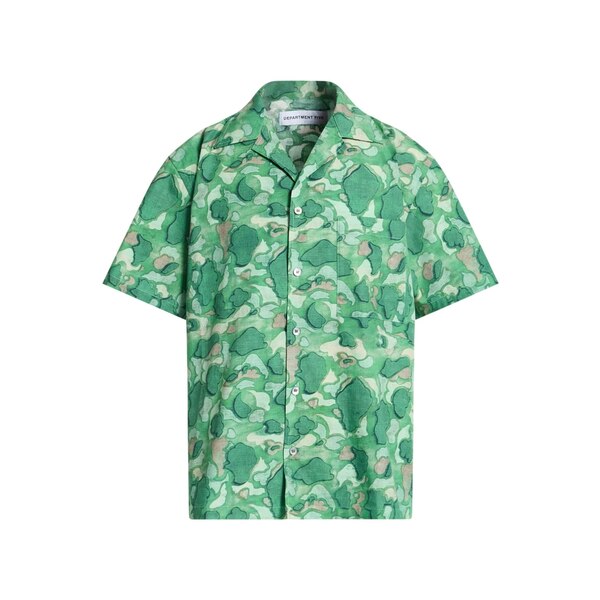 【送料無料】 デパートメントファイブ メンズ シャツ トップス Shirts Green|asty