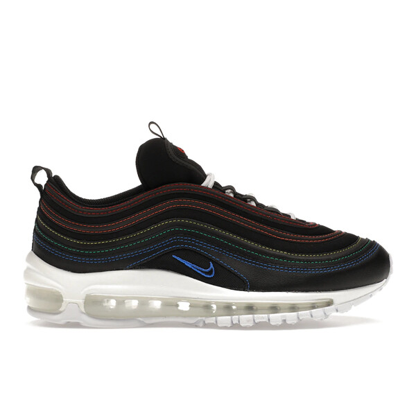 Nike ナイキ レディース スニーカー  【Nike Air Max 97 Black Rainbow Stitching (Women\u0027s)】  大きさ US_5.5(22.5珊) Black/Stadium Green/Opti Yellow/Hyper Royal