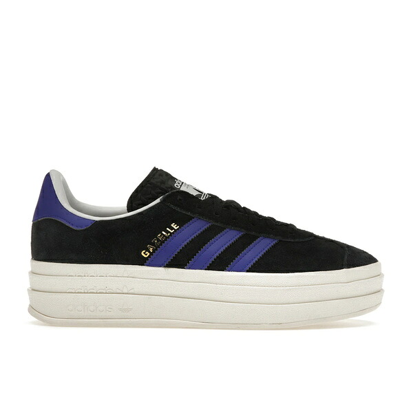 adidas アディダス レディース スニーカー  【adidas Gazelle Bold Core Black Lucid Blue (Women\u0027s)】  大きさ US_5(22.0糎) Core Black / Lucid Blue / Gold Metallic