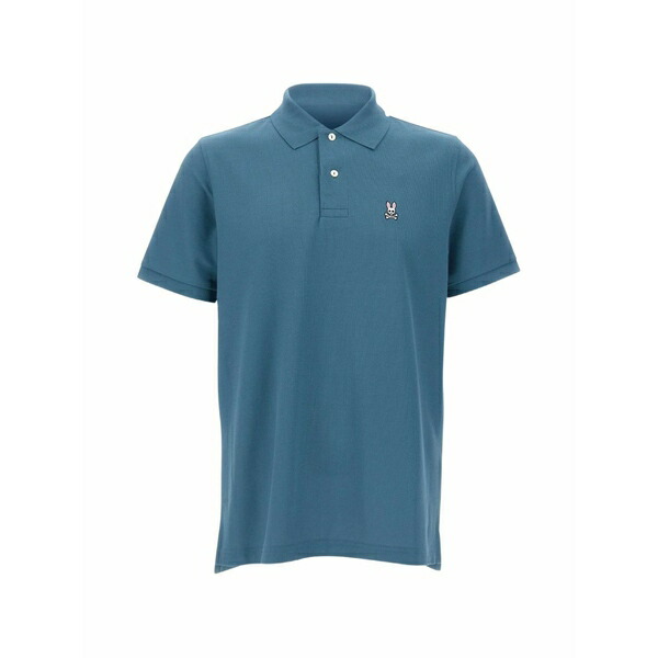 サイコバニー メンズ スポーツシャツ トップス Classic logo-embroidered polo shirt Blue