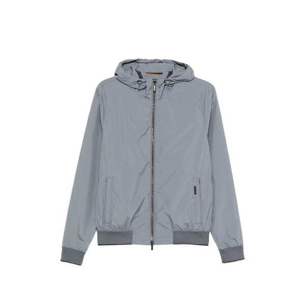 ムーレー メンズ 上衣＆上衣 アウター Zip fastening hooded jacket Grey