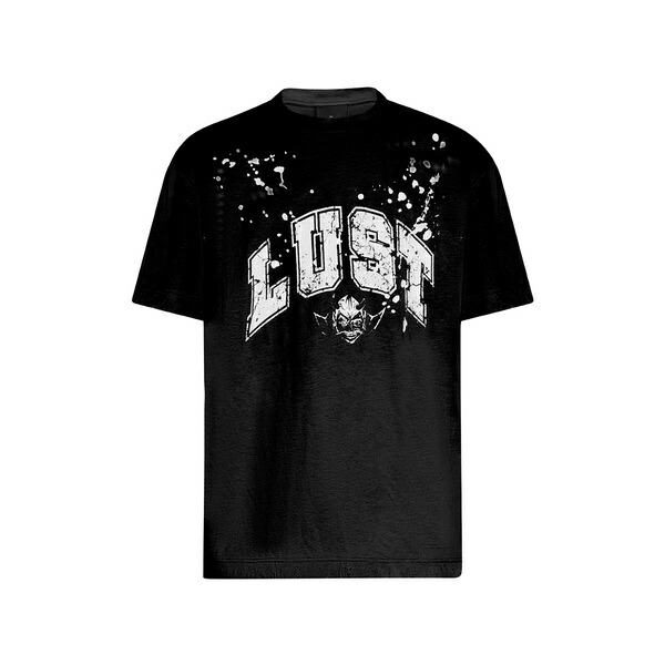 ジョン バージニアの州都 メンズ プルオーバー トップス Graphic-print t-shirt Black
