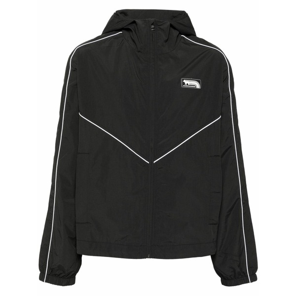 棲み家 稲荷 メンズ 上衣＆上衣 アウター Contrast piping hooded jacket  Black