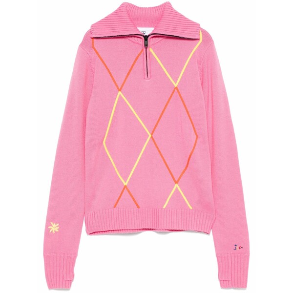 ロシニョール レディース 編み物\u0026プルオーバー アウター X jcc merino-wool sweater Pink
