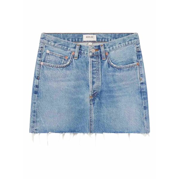 アゴルド レディース スコート ボトムス Denim mini skirt Blue