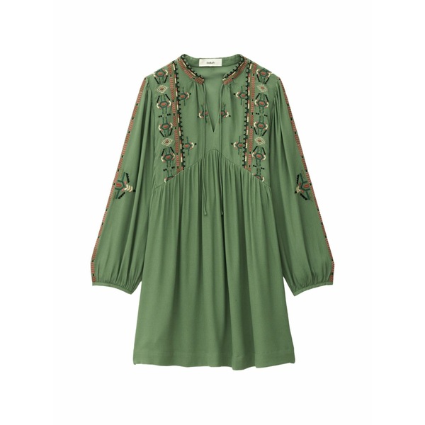 バッシュ レディース 衣装 トップス Telma embroidered v-neck dress Green