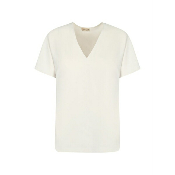 ブランカ ヴィータ レディース ティーシャツ トップス V-neck short-sleeves t-shirt Neutrals