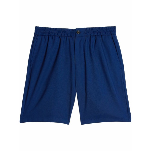 意中の女 メンズ 心地よいズボン下 ボトムス Straight-leg wool shorts Blue