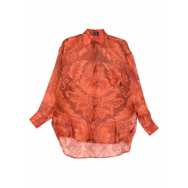 エトロ レディース シャツ トップス Floral-print shirt Red｜asty