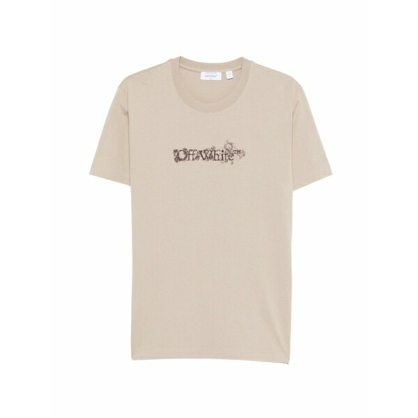 象牙色 メンズ ティーシャツ トップス Heraldic graphic t-shirt Neutrals