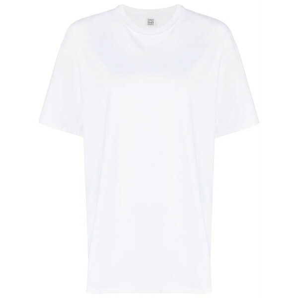 トーテム レディース ティーシャツ トップス Straight cotton t-shirt White