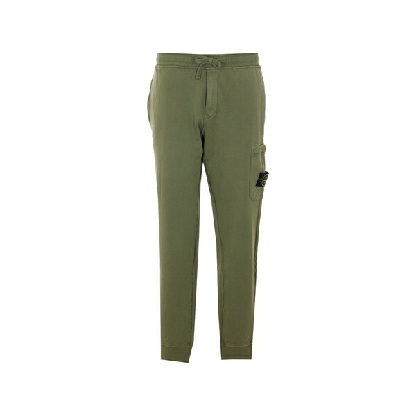 ストーンアイランド メンズ 心地よいズボン下 ボトムス Elasticated patch logo track pants Green