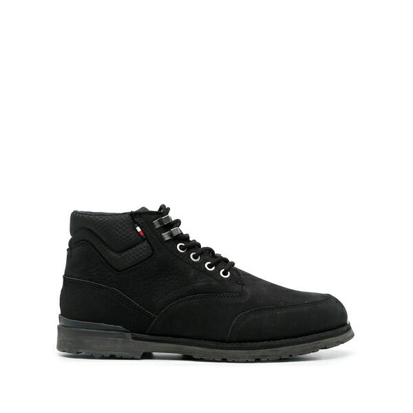 トミー ヒルフィガー メンズ ブーツ シューズ Nubumix suede boots Black