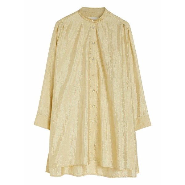ジル・サンダー レディース 衣装 トップス Mandarin-collar mini shirt dress Yellow