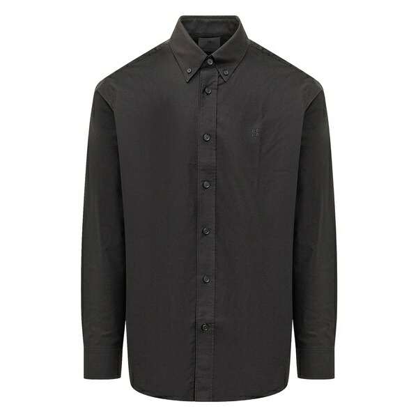 ジバンシー メンズ プルオーバー トップス Embroidered-logo shirt Black
