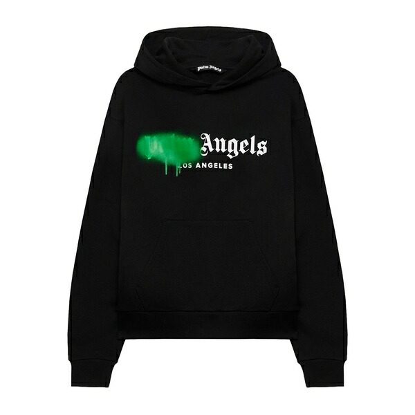 パーム・エンジェルス メンズ パーカー・スウェットシャツ アウター Spray city los angeles dripping logo hoodie Black