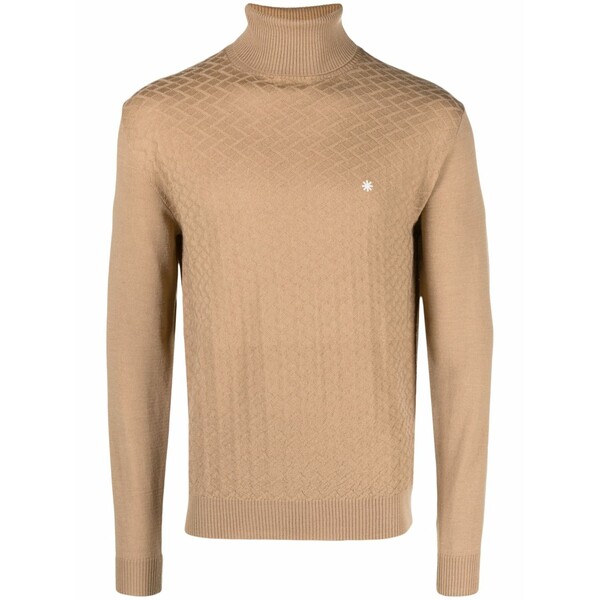 マニュエル リッツ メンズ 編み物\u0026プルオーバー アウター Logo-embroidered wool jumper Brown