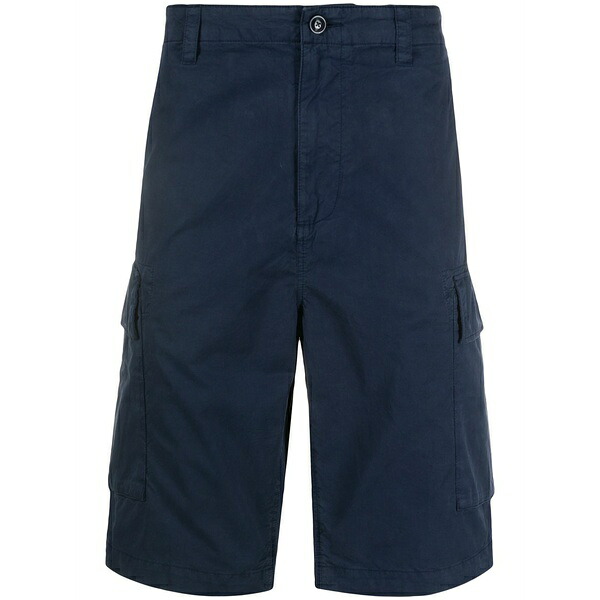 羊毛 金持ち メンズ 心地好いズボン下 ボトムス Relaxed-fit cargo shorts Blue
