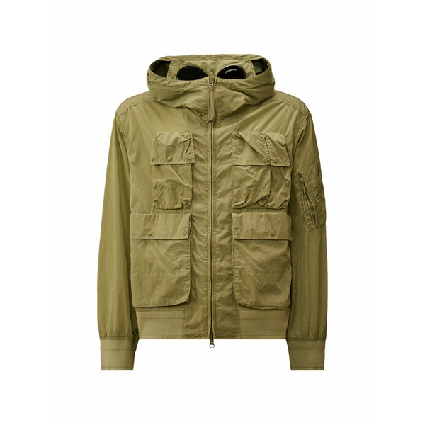 シーピーカンパニー メンズ 上衣＆上衣 アウター Goggle multiple-pocket jacket Green