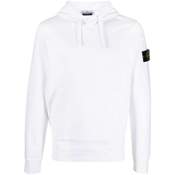 ストーンアイランド メンズ パーカー・スウェットシャツ アウター Hoodie cotton fleece White