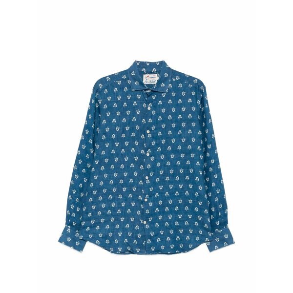 エムシーツーセイントバース メンズ ティーシャツ トップス Floral-print buttoned shirt Blue