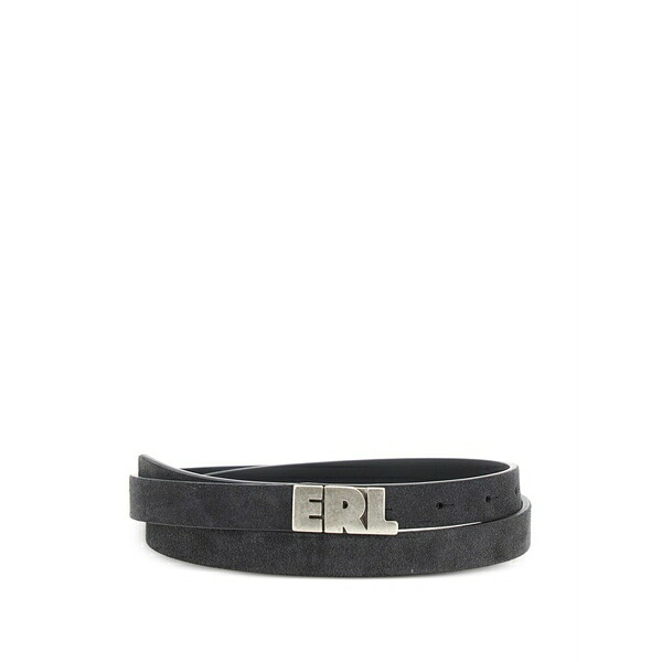 エアル メンズ 三尺帯 添え物 Logo-plaque belt Black