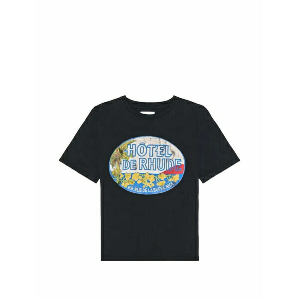 ルード メンズ ティーシャツ トップス Logo-print short-sleeve t-shirt Black