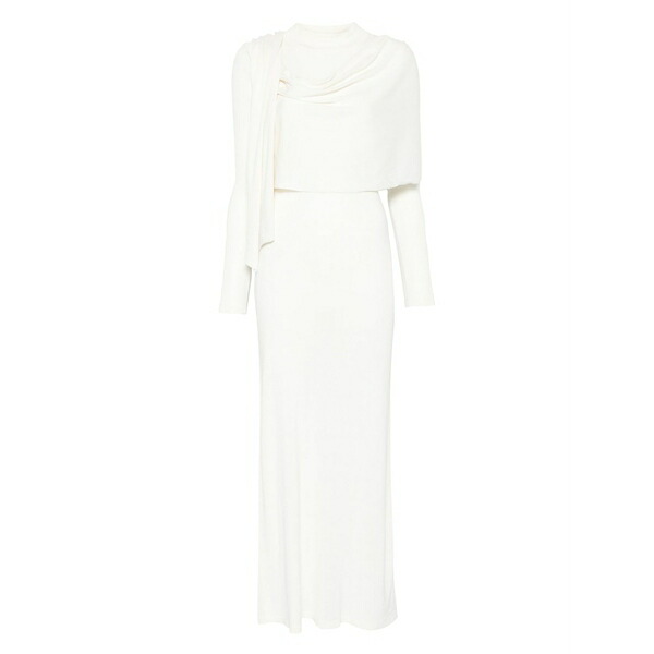 アヤ ムーサ レディース 衣装 トップス Scarf-detail longsleeved maxi dress White