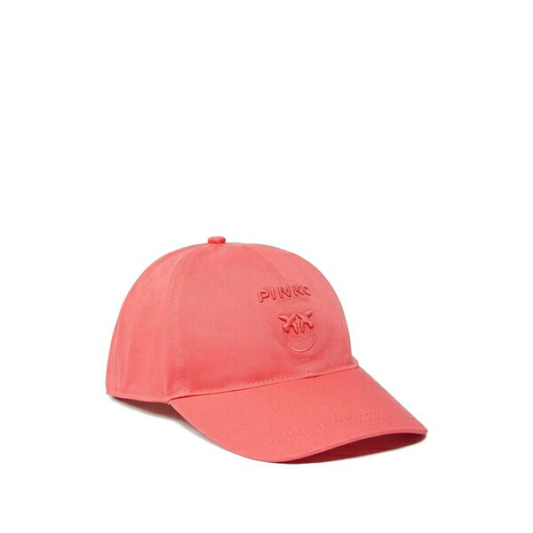 ピンコ レディース かぶり笠 添え物 Logo-embroidered cap Pink