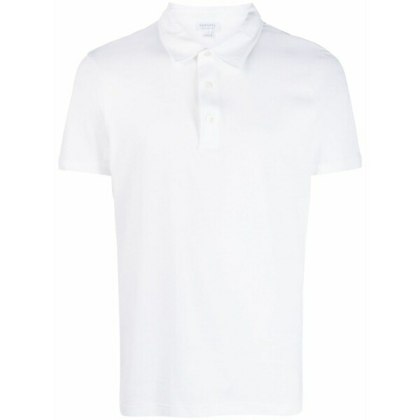 サンスペル メンズ スポーツシャツ トップス Short-sleeve cotton polo shirt  White