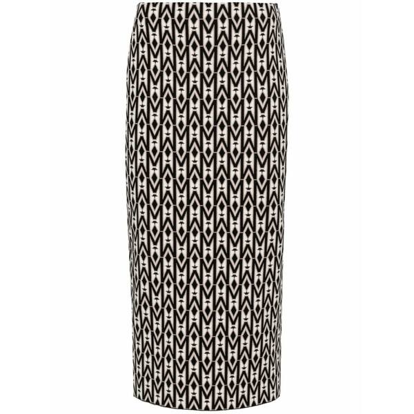 マッカージュ レディース スコート ボトムス Geometric-pattern knitted skirt Black