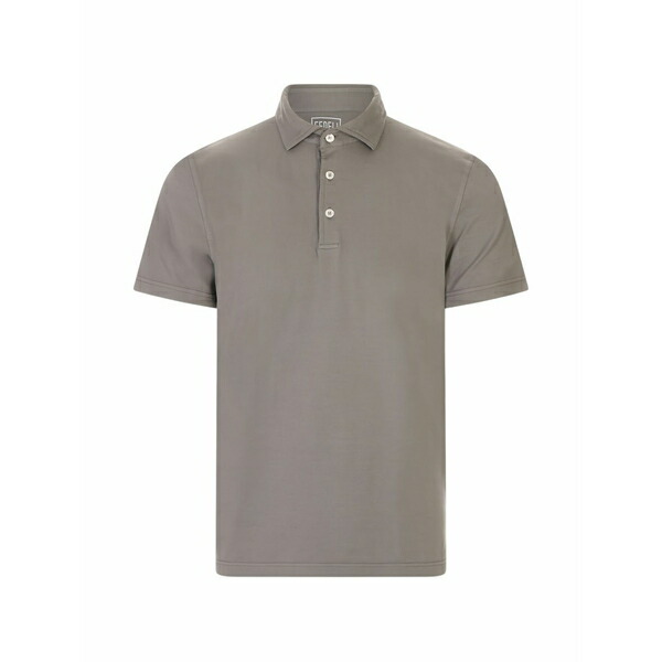 フェデーリ メンズ スポーツシャツ トップス Short-sleeve polo shirt Grey