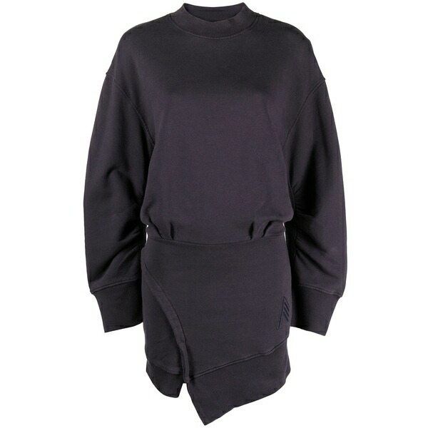 ジ アティコ レディース 衣裳 トップス Ivory cotton minidress Purple