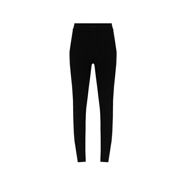エフオージーエッセンシャルズ レディース 心地好いズボン下 ボトムス Essentials ribbed-knit trousers Black