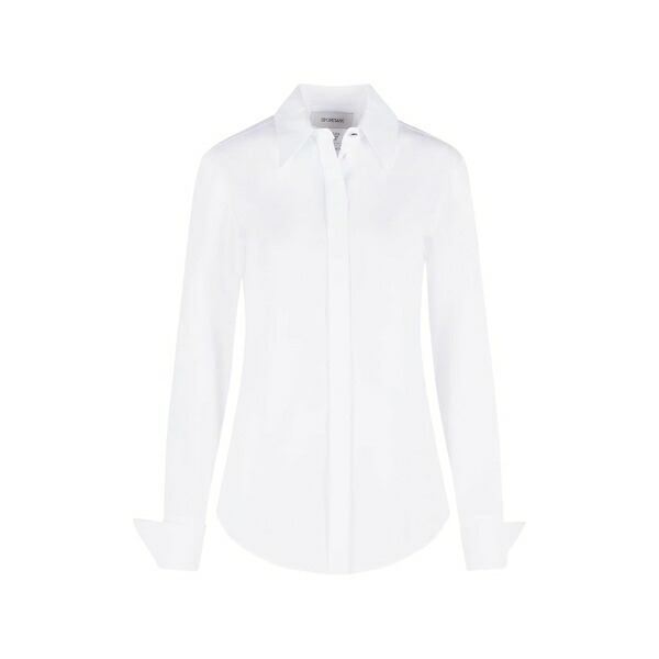 運動競技マックス レディース プルオーバー トップス Point-collar shirt White